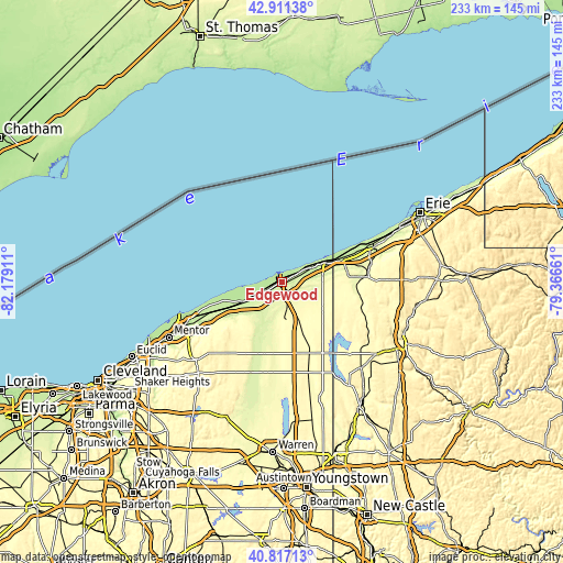 Topographic map of Edgewood