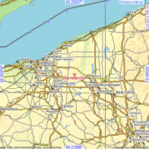 Topographic map of Garrettsville