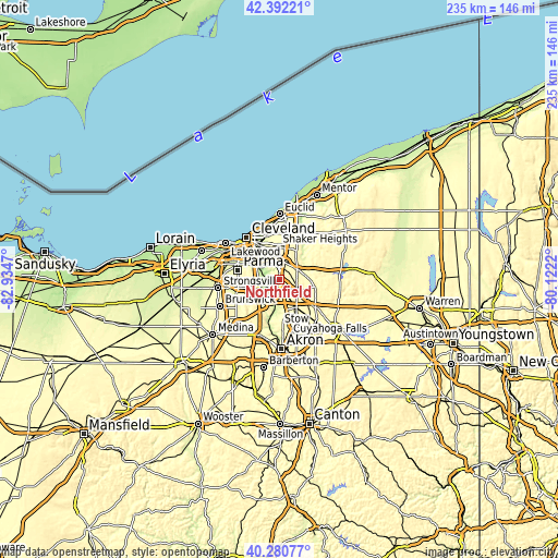 Topographic map of Northfield