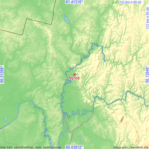 Topographic map of Nyrob