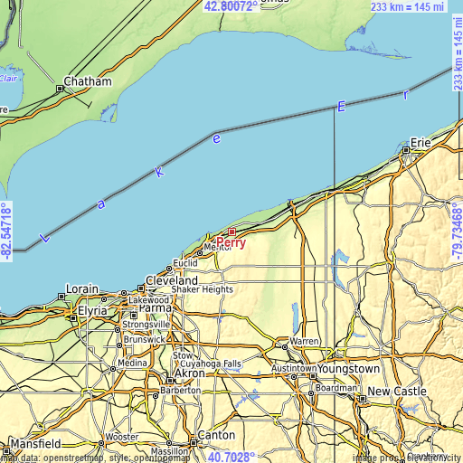 Topographic map of Perry