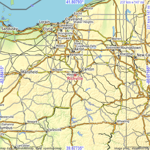 Topographic map of Richville