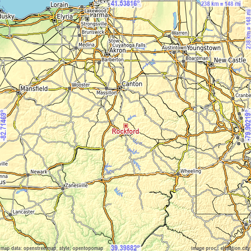 Topographic map of Rockford