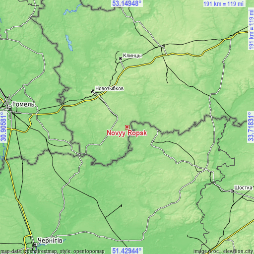 Topographic map of Novyy Ropsk