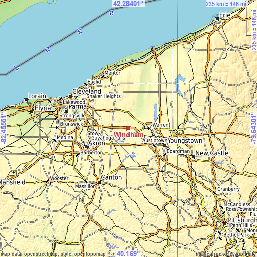 Topographic map of Windham