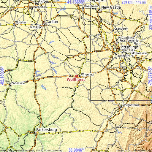 Topographic map of Wolfhurst