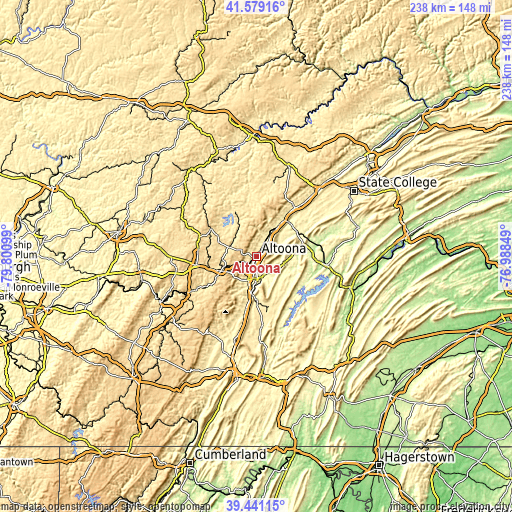 Topographic map of Altoona