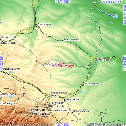 Topographic map of Novoselitskoye