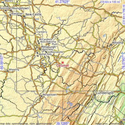 Topographic map of Calumet