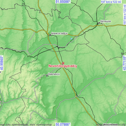 Topographic map of Novonikolayevskiy