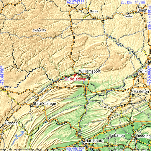 Topographic map of Duboistown