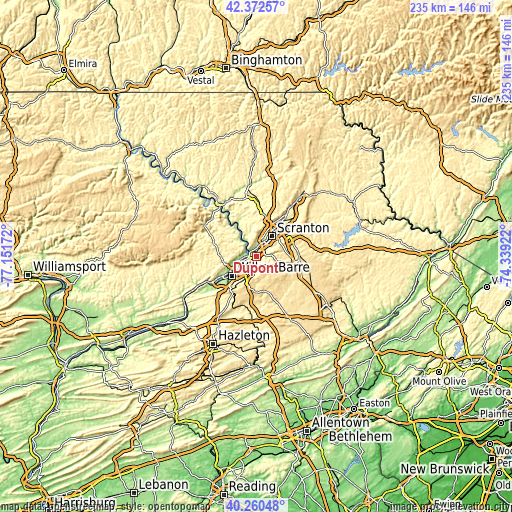 Topographic map of Dupont