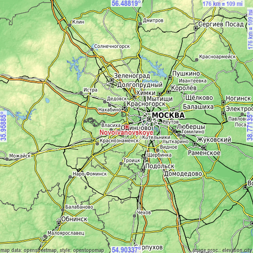 Topographic map of Novoivanovskoye