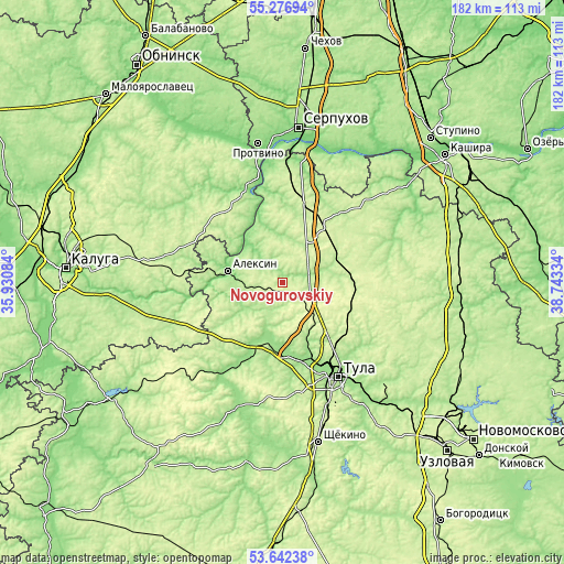 Topographic map of Novogurovskiy