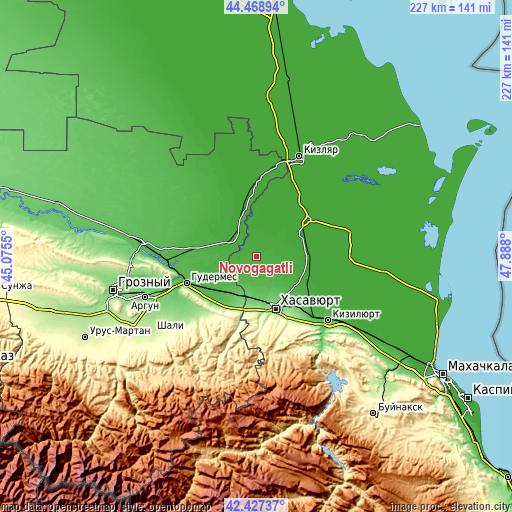 Topographic map of Novogagatli