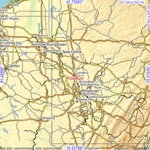 Topographic map of Fox Run