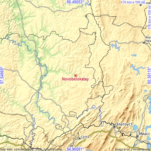 Topographic map of Novobelokatay