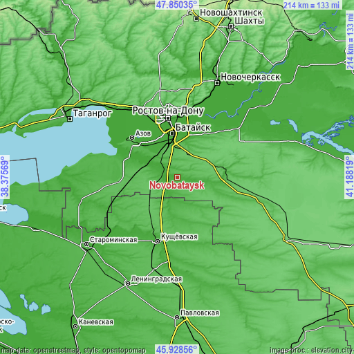 Topographic map of Novobataysk