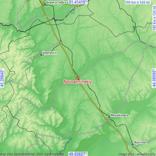 Topographic map of Novoanninskiy