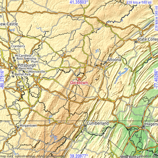 Topographic map of Geistown