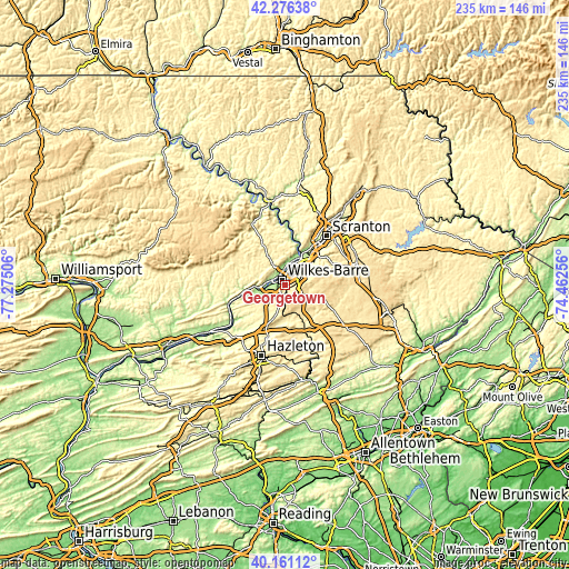 Topographic map of Georgetown