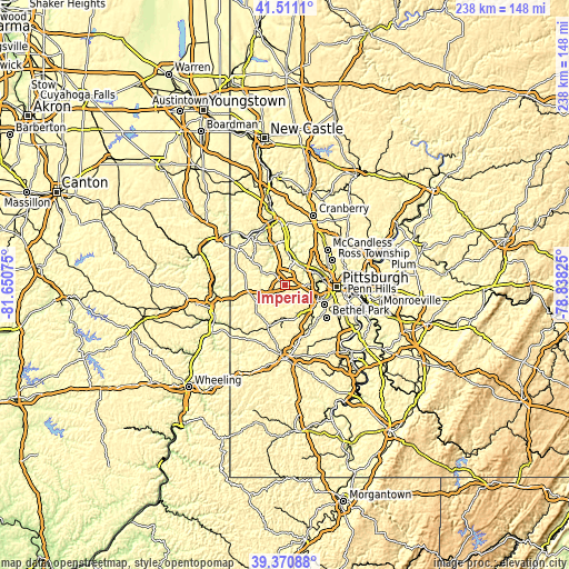 Topographic map of Imperial