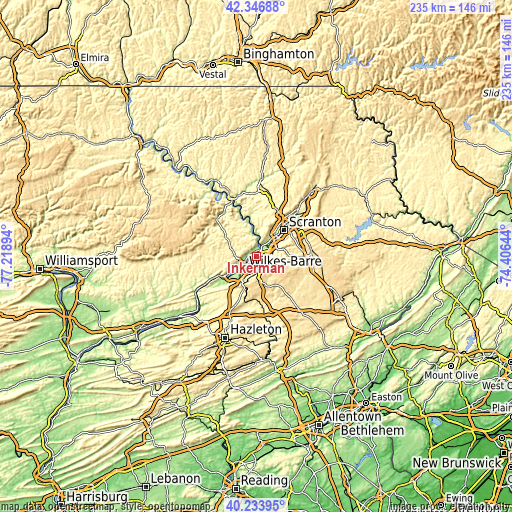 Topographic map of Inkerman