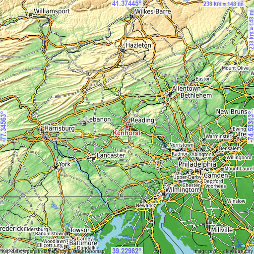 Topographic map of Kenhorst