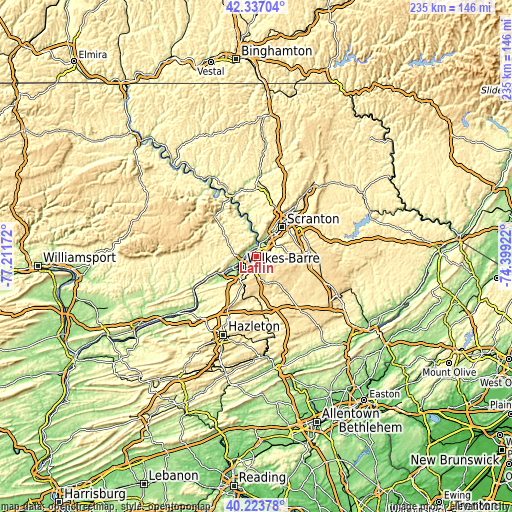 Topographic map of Laflin