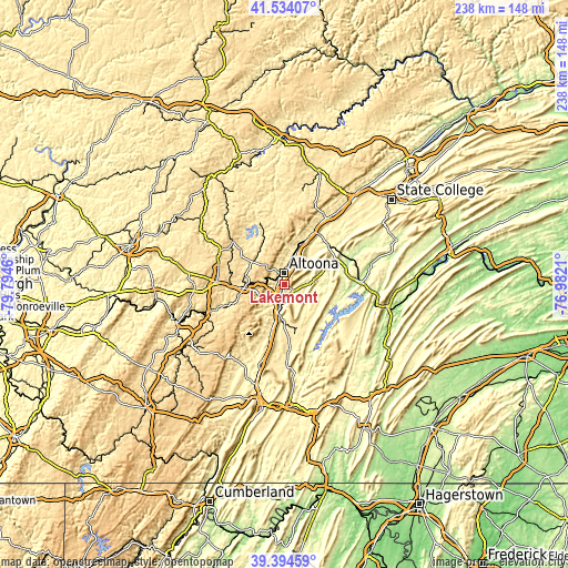 Topographic map of Lakemont