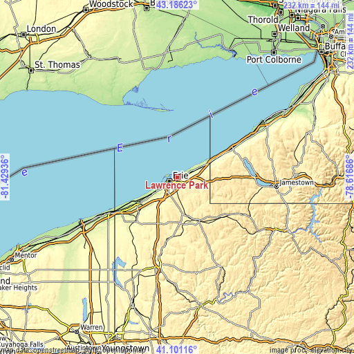 Topographic map of Lawrence Park