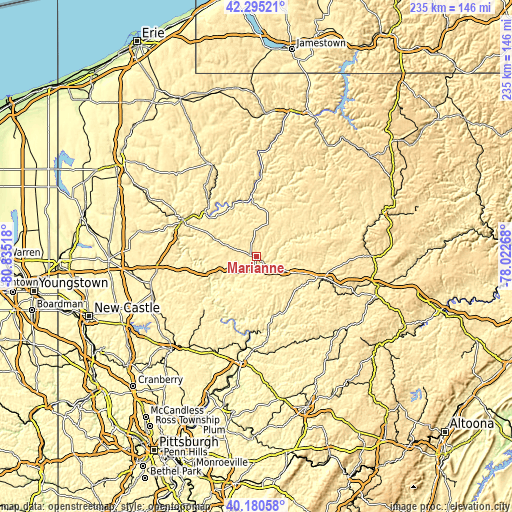 Topographic map of Marianne