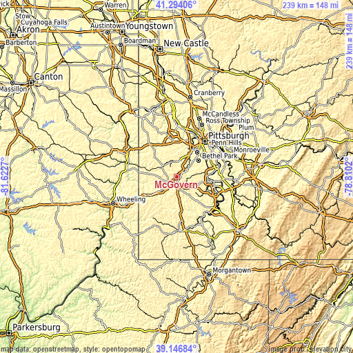 Topographic map of McGovern