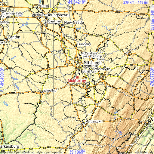 Topographic map of McMurray