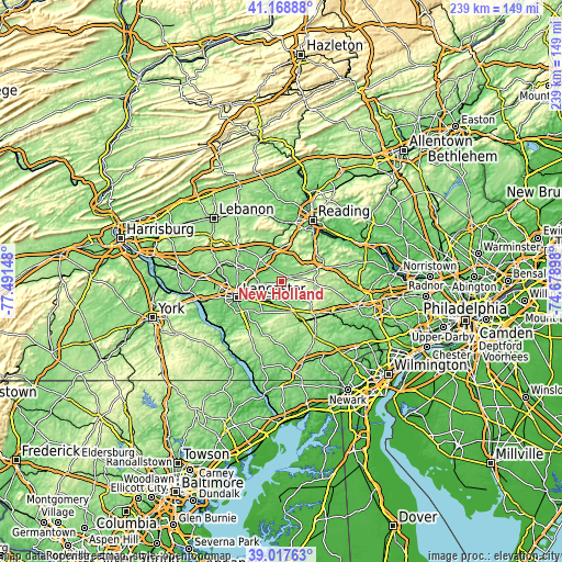 Topographic map of New Holland