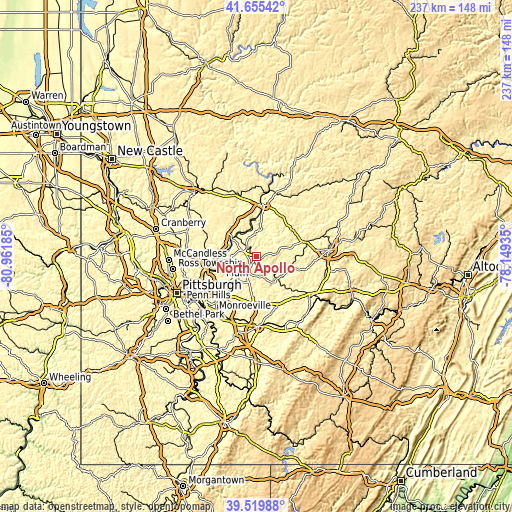 Topographic map of North Apollo