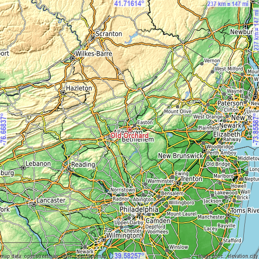 Topographic map of Old Orchard