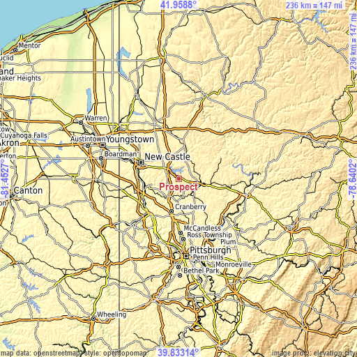 Topographic map of Prospect