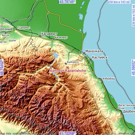 Topographic map of Nizhneye Kazanishche