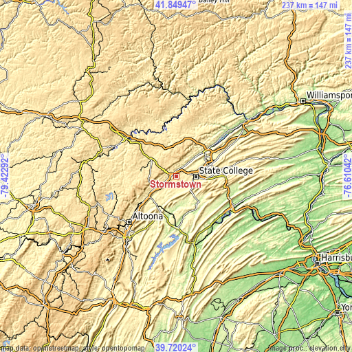 Topographic map of Stormstown