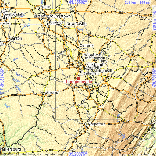 Topographic map of Thompsonville