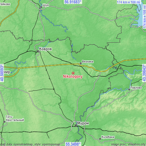 Topographic map of Nikologory