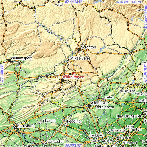 Topographic map of White Haven