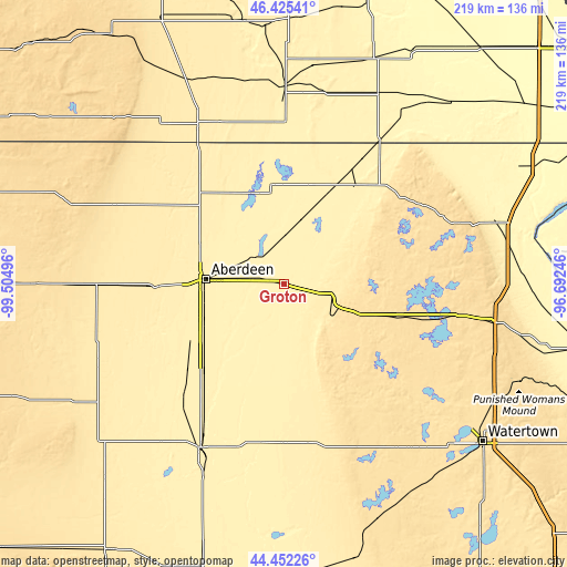 Topographic map of Groton