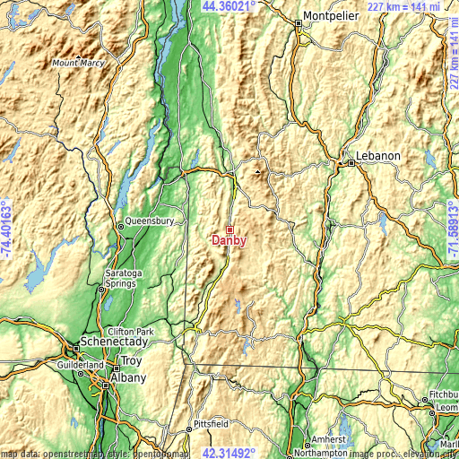 Topographic map of Danby