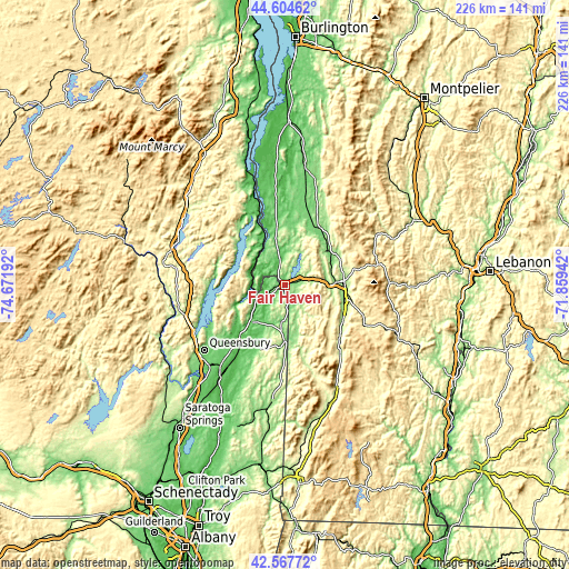 Topographic map of Fair Haven