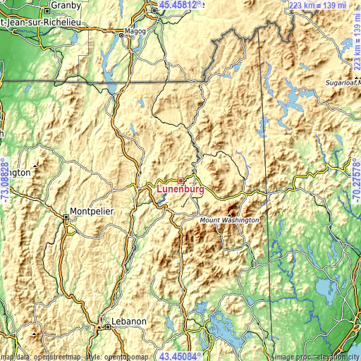 Topographic map of Lunenburg