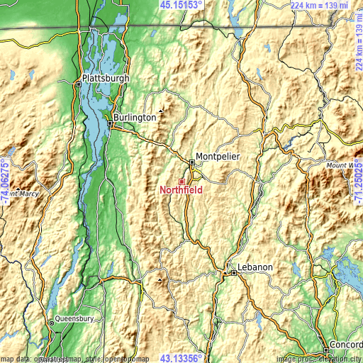 Topographic map of Northfield