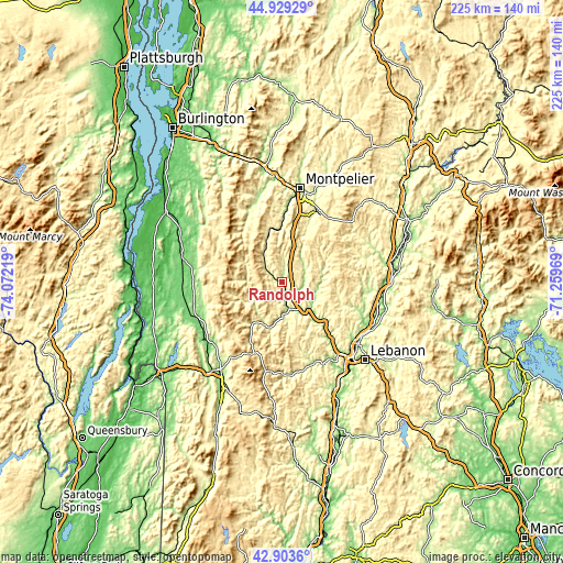 Topographic map of Randolph