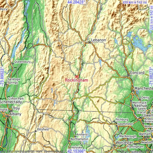 Topographic map of Rockingham